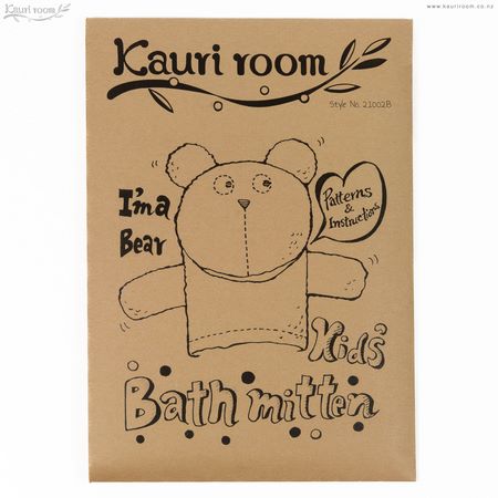 Bear Bath Mitten Sewing Pattern