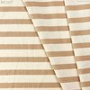 Fairtrade Organic Cotton Stripe Single Jersey Fabric - Cream / Light Brown