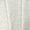 Multi Colour Dot Print on White, 100% Organic Cotton Fabric